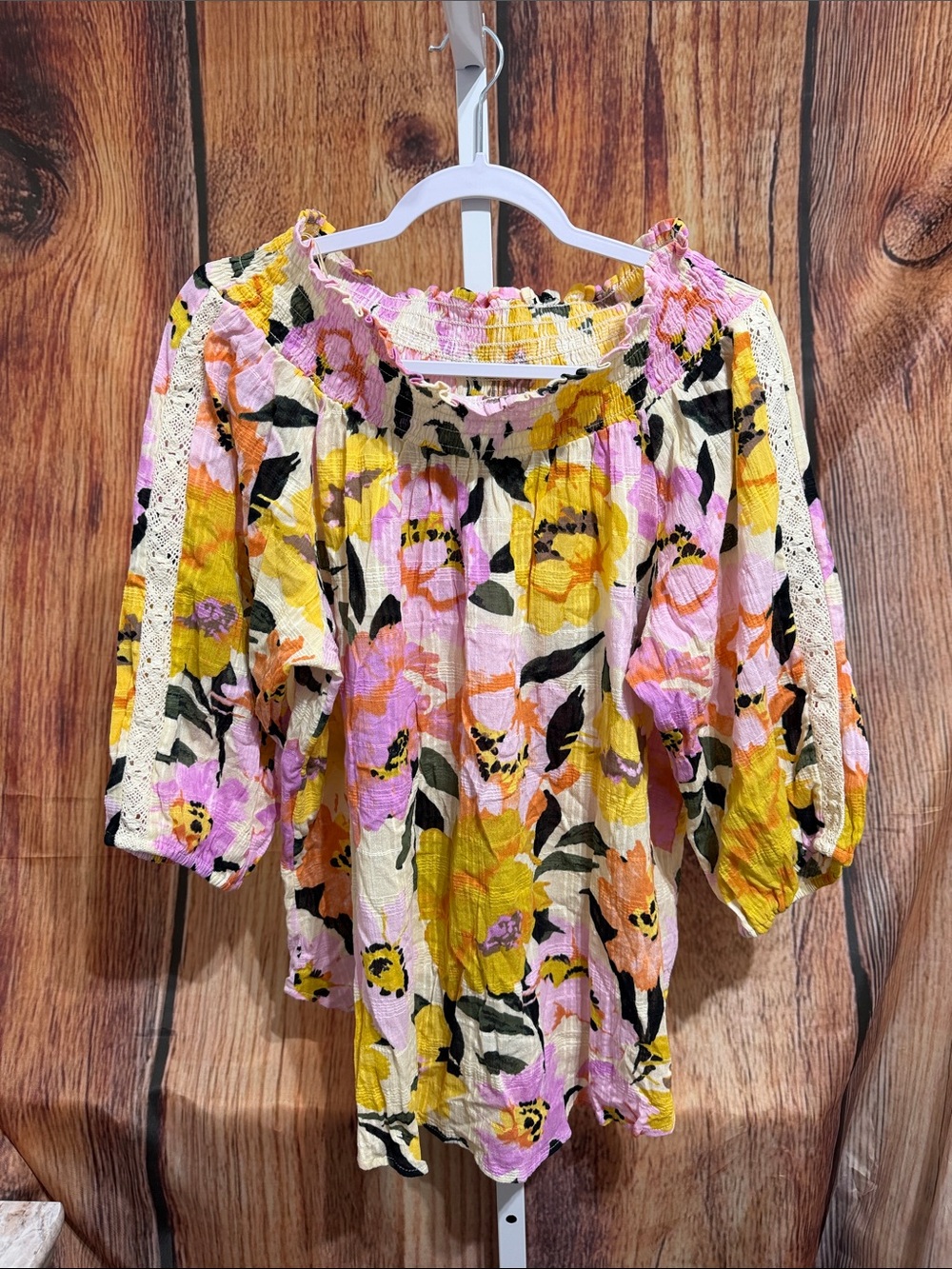 The Pioneer Woman Peasant Floral Blouse Size 1X